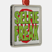 Selfie Freak G Metalen Ornament (Rechts)