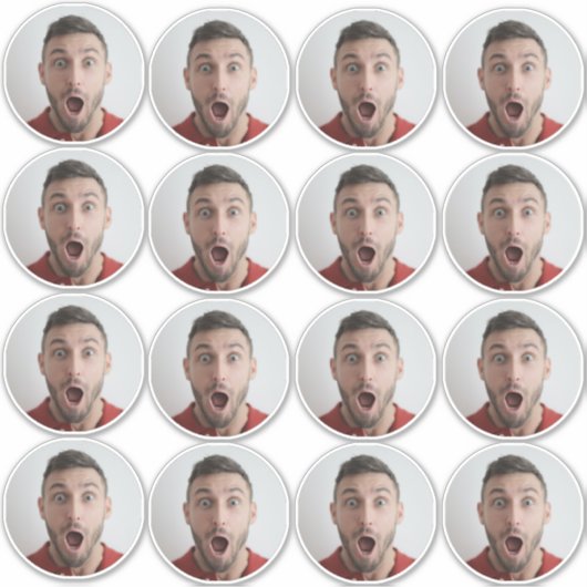 Selfie | Funny Birthday Bachelor party Your Face Sticker (Voorkant)
