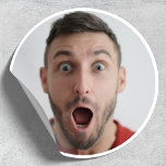 Selfie | Funny Birthday Bachelor party Your Face Sticker<br><div class="desc">Een leuke sjabloon om je foto te uploaden voor een superleuk feestje of een grappig cadeau! Voeg gewoon uw foto toe om uw eigen op maat gemaakte design te maken voor elke partij,  feestdag of speciale gelegenheid zoals bachelorette of bachelorfeestjes!</div>