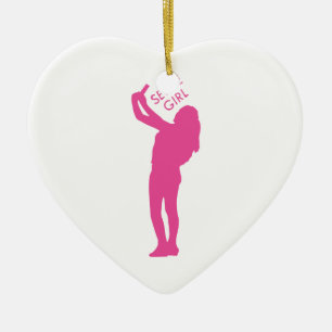 Selfie Girl Graphic Keramisch Ornament