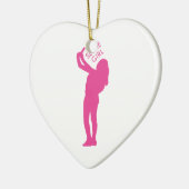 Selfie Girl Graphic Keramisch Ornament (Links)