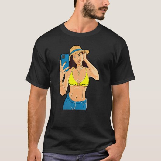 Selfie Girl T-shirt (Voorkant)