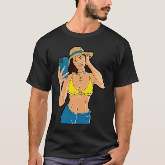 Selfie girl t-shirt (Voorkant)