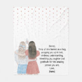 Selfie Girls Best Friends Custom Letter Note Fleece Deken (Voorkant)