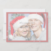 SELFie Groeten, Veranderbare Rode, Bevroren Overla Feestdagenkaart (Achterkant)