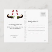 sELFie Groeten, Veranderlijke Rode Achtergrond Feestdagenkaart (Achterkant)