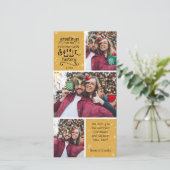 sELFie Groeten, Verwisselbaar Goud, 3 foto's Feestdagenkaart (Staand voorkant)