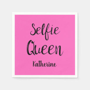 Selfie het Fuchsiakleurig Hete Roze van Koningin Servet