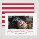 Selfie Holiday-fotokaart Feestdagenkaart (Voorkant / Achterkant)