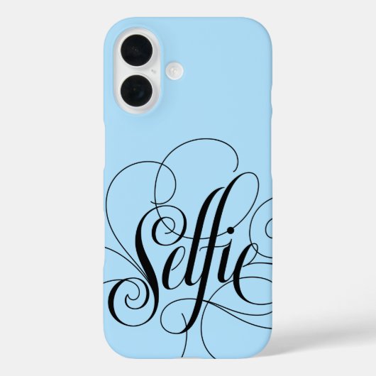 SELFIE-kalligrafie met Ice Blue-Mode Case-Mate iPhone Case (Achterkant)