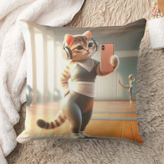 Selfie Kat Steelt de Show Kussen (Deken)