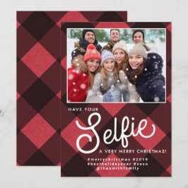 Selfie-kerstkaart, Selfie-feestkaartje, Selfie Kaart