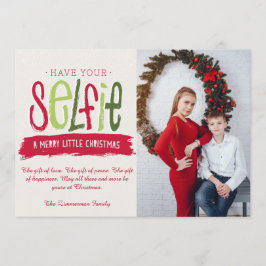 Selfie-kerstWenskaart Kaart