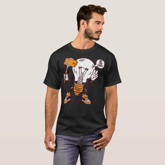 Selfie-lamp T-shirt (Voorkant volledig)