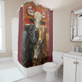 Selfie Lovers Koeien Douchegordijn (In situ)