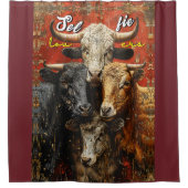 Selfie Lovers Koeien Douchegordijn (Voorkant)