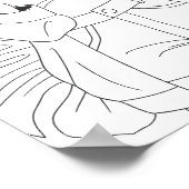 Selfie Meisje Kleurplaat Poster (Hoek)