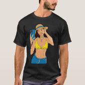 Selfie-meisje T-shirt (Voorkant)