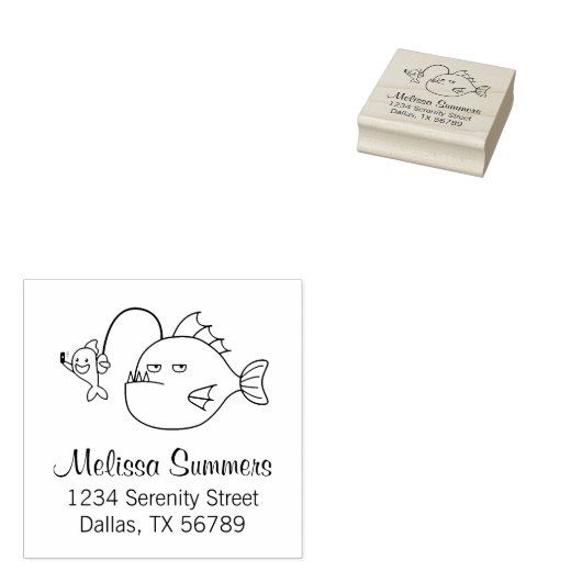 Selfie met adres voor zeeduivel rubberstempel (Gestempeld)