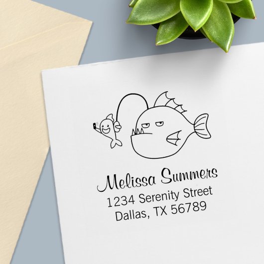 Selfie met adres voor zeeduivel  zelfinktende stempel