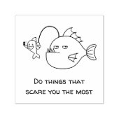 Selfie met Anglerfish Trust Quote Zelfinktende Stempel (Design)