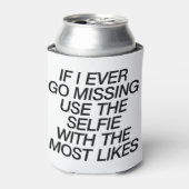 Selfie met de meest waarschijnlijke blikjeskoeler (Blikje Voorkant)