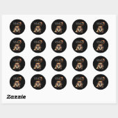 Selfie met totale eclips Capybara lover Ronde Sticker (Vel)