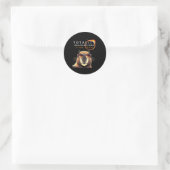 Selfie met totale eclips Capybara lover Ronde Sticker (Tas)