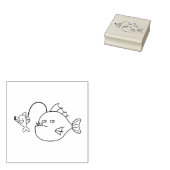 Selfie met zeeduivel rubberstempel (Gestempeld)