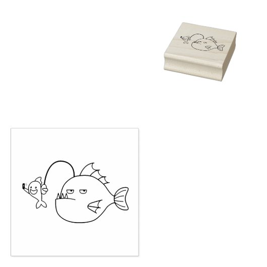 Selfie met zeeduivel rubberstempel (Gestempeld)