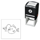 Selfie met zeeduivel zelfinktende stempel (In situ)