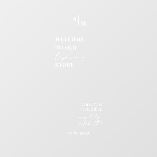 Selfie Mirror | Bruiloft Welkomstbord Decal (Vel)