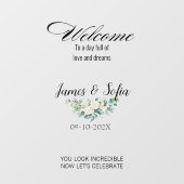 Selfie Mirror Wedding Welkomstreceptie Bloemen Raamsticker (Vel)