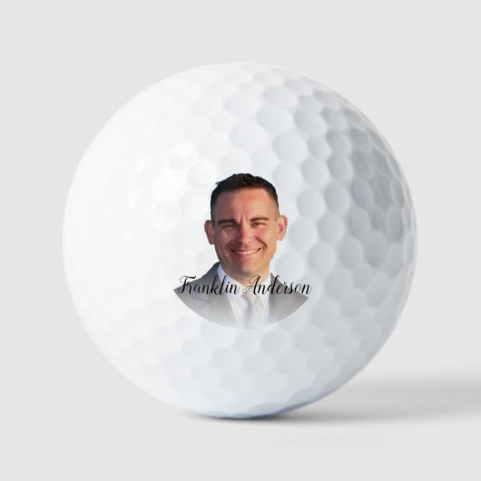 Selfie Monogram Creëer Uw eigen verbazingwekkende  Golfballen (Voorkant)