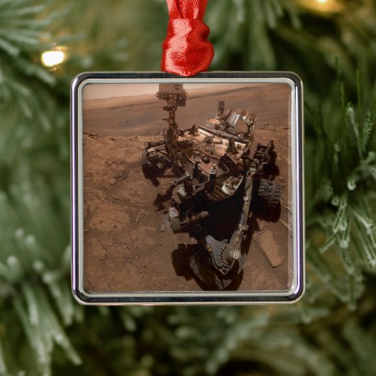 Selfie NASA Mars Curiosity Rover Red Planet Metalen Ornament (Boom)