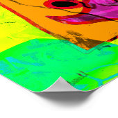 Selfie Orange Abstract 12 x 18 Poster (Hoek)