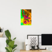 Selfie Orange Abstract 12 x 18 Poster (Thuiskantoor)
