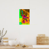 Selfie Oranje Abstract 12 x 18 Poster (Keuken)