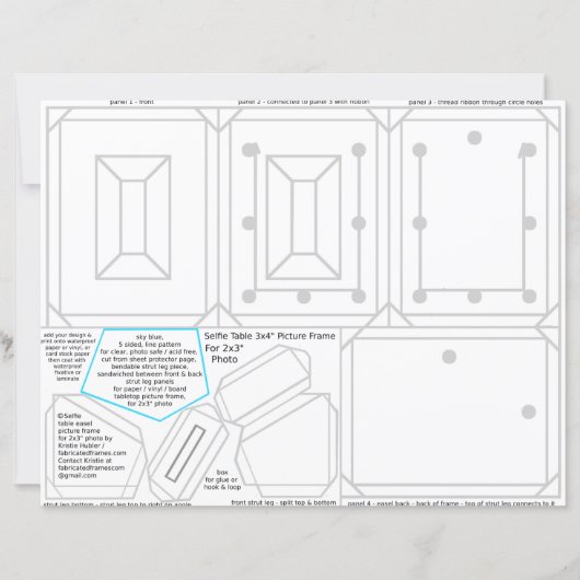 Selfie Picture Frame For 2x3 Photo Printable or (Voorkant)