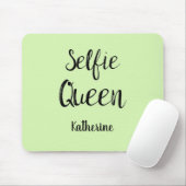 Selfie Queen Naam Gepersonaliseerde Apple Lime Gre Muismat (Met muis)