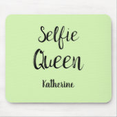 Selfie Queen Naam Gepersonaliseerde Apple Lime Gre Muismat (Voorkant)
