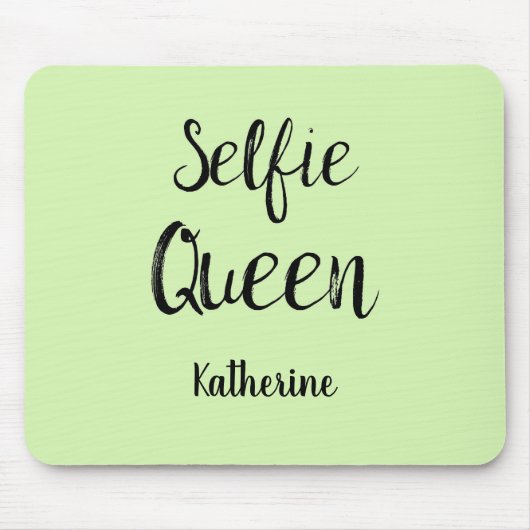 Selfie Queen Naam Gepersonaliseerde Apple Lime Gre Muismat (Voorkant)