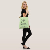 Selfie Queen Name Personalized Lime Green Tote Bag (Op model)