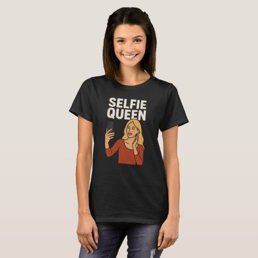 Selfie Queen T-shirt (Voorkant volledig)