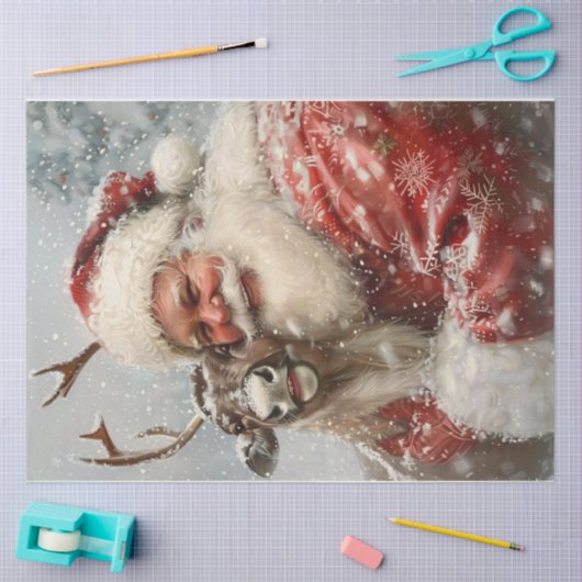 Selfie Santa Tissuepapier (Craft)