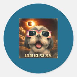 Selfie Shih Tzu Dames Heren Ronde Sticker