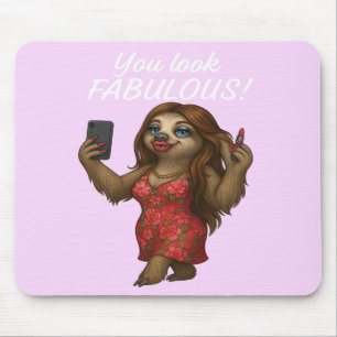 Selfie Sloth - Fabulous in Bloemen Muismat