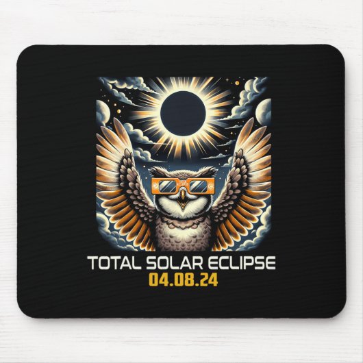 Selfie Solar Eclipse Solar Eclipse 2024 Totaliteit Muismat (Voorkant)