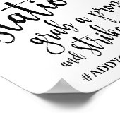 Selfie Station Black en White 8x10 Wedding Sign Poster (Hoek)