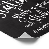 Selfie Station Chalkboard 8x10 Wedding Sign Poster (Hoek)